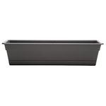 Bloem Dura Cotta Window Box Planter: 30" - Charcoal - Large Box with Tray, Weatherproof Resin Box, Removable Tray for Indoor & Outdoor Use, Gardening, 4 Gallon Capacity