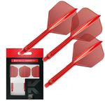 TARGET Darts K Flex Integrated Dart Flight and Shaft, No.6 Red (Medium) | Pack of 3 K-Flex - No 6, Precision Moulded 2-in-1 Dart Flights and Dart Stem | Professional Dart Accessories