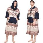 WeiMyth Surf Poncho for Men Women Adult, Changing Towel Hoodie with Kangaroo Pocket, Swim Robe for Beach, Pool, Swimming, Surfing (Tan, Medium)