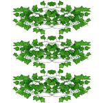 NHCDFA Fake Vines, 3pcs Artificial Ivy Garland, Aesthetic Hanging Vines,Ivy Uv Resistant Green Leaves Fake Plants For Wedding Party Room Decor Office Garden Wall Decoration, 1 x 1 cm