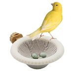 FOIBURELY Bird Nest Canary Finch Parrot Nest with Felt（White）