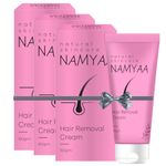 Namyaa Hair Removal Cream for Intimate Skin with Free Vitamin C Serum, 60 gram, Pack of 3