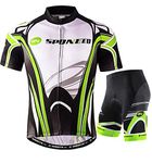 sponeed Cycling Clothing Suits for Men Padded Bike Shorts Bicycle Shirt US M Multi Green White