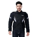 Raida Frigate Motorcycle Jacket | CE Level 2 Armors | Titanium Shoulder Sliders | Thermal & Rain Liner Included (M, Black)
