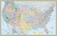 U.S. Map-Laminated