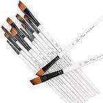 Paint Brushes, 12pcs Artist Paint Brush Set Angled Paint Brushes for Acrylic Oil