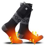 Sun Will Heated Socks for Men Women,7.4V 2200mah Electric Rechargeable Battery Warm Winter Socks,Cold Weather Thermal Heating Socks Foot Warmers for Hunting Skiing Camping