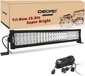 OEDRO 22Inch LED Light Bar Curved 520W Triple Rows Work Light Spot Flood Combo Driving Lighting Off Road Fog Lamps with Wiring Harness for Jeep Truck Pickup 4x4 4WD SUV ATV UTV Boat