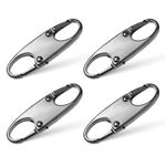 4Pcs Zipper Locks for Backpacks, Mabor Zipper Clips Anti Theft Detachable Zipper Connectors Double Side Small Zipper Clips for Traveling Camping