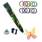 Camin 3D Pen-2 (Camouflage Color) with 10in1 PLA Filament - 3D Printer Pen Set for Kids - Adapter 10in1 PLA 5m Included