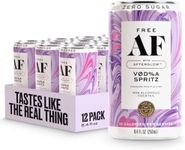 FREE AF Non-Alcoholic Vodka Spritz, Ready to Drink Mocktail with Afterglow, Low Calories, Zesty Passionfruit & Lime, 8.4 fl oz Cans (12 pack)