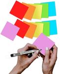 Pastel Dry Erase Sticky Notes 3x3 Reusable Sticky Notes Cute + Dry Erase Markers - Sticks to Any Surface (12 Pack) Fun Post it Notes 3x3 Dry Erase Sticky Notes Small Sticky Notes (12 Color 3x3)