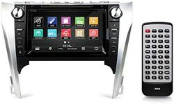 Pyle 2012 Toyota Camry Double DIN Stereo Receiver, GPS Navigation, Bluetooth, 8’’ HD Touchscreen Display, CD/DVD, Factory OEM Replacement, Plug-and-Play Direct Fitment Radio Headunit (PTOYCAM12)