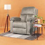 Wakefit Recliner Chair | 3 Years Warranty | Recliner Sofa, Recliner Sofa Set for Living Room, Recliner Sofa 1 Seater, Diwali Gifts, Single Seater Manual - Stargazer (Velvet Fabric, Tuscan Tan)