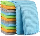 AIDEA Microfiber Cleaning Cloth-12PK, Lint Free Cloth for Glass, Polishing Cleaning Rags, Window Wipes, Kitchen Towels Dishcloths, Microfiber Towels for Car Detailing, Kitchen, Home-11×11"