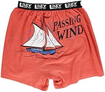 Lazy One Funny Animal Boxers, Novelty Boxer Shorts, Gag Gifts for Men, Humorous Underwear for Men, Passing Wind Boxers, Medium