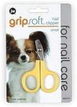 JW Gripsoft 65013 Dog Nail Clipper, Grey/Yellow, Small