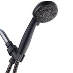 AquaDance Oil Rubbed Bronze High Pressure 6-Setting Hand Held Shower Head with Extra-Long 6 Foot Hose & Bracket – Anti-Clog Nozzles-USA Standard Certified-Top U.S. Brand