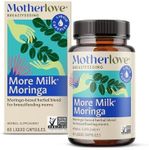 Motherlove More Milk Moringa (60caps) Fenugreek-Free Herbal Lactation Supplement—Supports Breast Milk Supply for Breastfeeding Moms—Vegan, Non-GMO, Organic Herbs, Kosher, Soy-Free—Concentrated Liquid