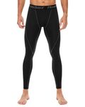 Roadbox Men's Compression Pants Base Layer Tights Leggings for Workout Running (Black,M)