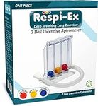 Respi-Ex Deep Breathing Lung Exerciser, 3 Ball Incentive Spirometer, Washable and Hygienic Breath Measurement System, Package with Hygienic Seal