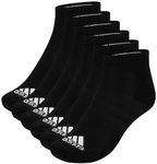 adidas Sportswear Cushioned Low-Cut Socks 6 Pairs, Black/White, Large