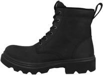 ECCO Men's Grainer Waterproof Lace Ankle Boot, Black Nubuck, 9 US