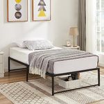 VECELO 14" Metal Platform Bed Frame/Mattress Foundation/No Box Spring Needed (Twin Size)