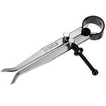 uxcell Spring Inside Caliper 6 Inch Stainless Steel Adjustable Spring Caliper Straight-Leg for Wood Turning Lathe Projects