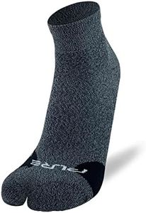 Pure Athlete Bunion Relief Sock - Ankle Length Tailors Bunion Corrector Socks for Men Women Split Toe Design, Heather Grey, Medium