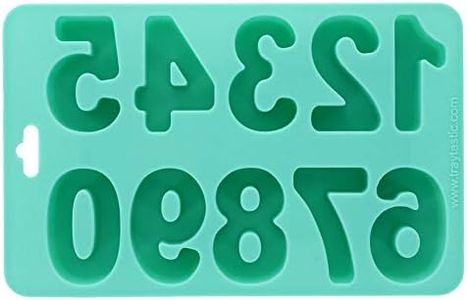 Traytastic! Silicone Number Mold 0-9 Tray - Large 1.75" Tall Numbers - Crafting, Baking, Molding, Melting
