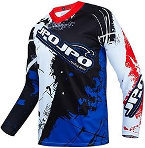 Kids Cycling Jersey Downhill Shirts 4-14 Years for Girls Boys Clothing Long Sleeve Powersports Bike Child Bicycle BMX Tops, 9011b, 12 Years