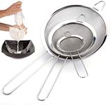 Cuisinart Ctg-00-3Ms Set Of 3 Fine Mesh Stainless Steel Strainers, 38.7 x 13 x 20.3 Centimeters, Brown