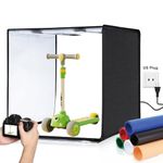 PULUZ 24'' x 24'' Light Box Photography,Large Photo Studio Light Box Professional Dimmable LED Photography Box High CRI Photo Box with 6 Color Backdrops for Product Photography