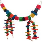 KSK 20" Parrot Chew Swing Toy for Large Bird Macaw African Greys Cockatoo Size Parrot Hanging Toys(LARG)