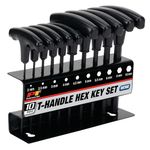 PERFORMANCE TOOL W80275 Wilmar 10 pc. Metric T-Handle Hex Key Set Black