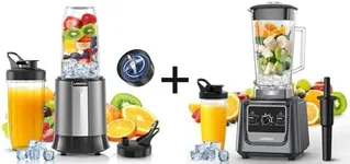 LAMPICK 1300W Personal Blender for Smoothies & 2000W Professional Grade High-Speed Blender