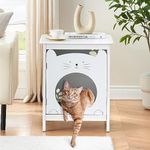 IDEALHOUSE Cat Litter Box Enclosure - Cat House & Side Table | Hooded Hidden Pet Box | Cats Furniture Cabinet | Pet Crate | Cat House Night Stand for a Cozy Home, Pet Cabinet Side Table for Cats