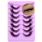 ALICE Eyelashes Fox Eye Lashes Mink Faux Fluffy Natural False Wispy Cat Pack Fake 7 Pairs