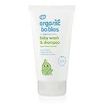 Green People Organic Babies Scent Free Baby Wash & Shampoo 150ml | Natural & Organic Baby Bath Products | Baby Bubble Bath for Sensitive Skin | Unscented, SLS Free & Paraben Free | Vegan, Cruelty Free