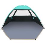 Gorich Beach Tent Sun Shelter for 3/4-5/6-7/8-10 Person with UPF 50＋ UV Protection, Lightweight & Easy Setup Beach Shade Canopy, Portable Beach Shade Tent Beach Cabana