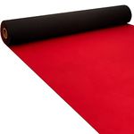 Boao Neoprene Carpet Runner Reusable Plastic Floor Runner Non Slip Rubber Backed Runner Rugs for Hallway Aisle Runner Carpet Roll for Wedding Party Decor Prom Business Outdoor (Red, 20 x 2.3 Ft)