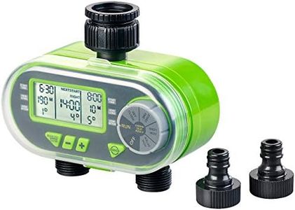 Royal Gardineer Bewässerungsuhr: Digitaler Bewässerungscomputer mit Display und 2 Anschlüssen (Bewässerungscomputer 2 Fach, Digitale Bewässerungsuhr, Feuchtigkeitsmesser Pflanzen)