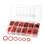 FTVOGUE 600pcs 12 Sizes Fibre Washers Red Steel Paper Fiber Flat Washers Kit Insulation Washer Assorted Set with Box(600pcs)