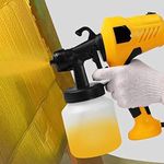 Prachit Portable Paint Spray Gun with 3 Spraying Patterns 800ml Detachable Container - Electric Fast Air Painting Tool for Painting Cars, Wood, Furniture