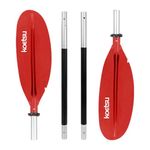 ChiuTiaro Kayak Paddle Paddle Board Paddles 4 Sections Boat Oar 87" Double Ended Canoe Paddle Boat Paddle for Rafting Boating Fittings, Red