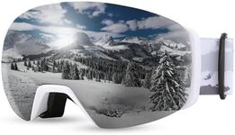 FEISEDY Magnetic Ski Goggles for Men Women Youth Frameless Snow Goggles 100% UV Protection Snowboard Goggles B0020