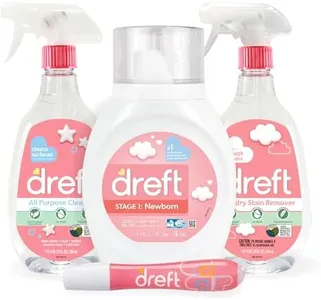Baby Gifts Set by Dreft, Baby and Mom Gift Set with Liquid Laundry Detergent, Laundry Stain Remover, Stain Remover Pen & All Purpose Cleaner Spray, Great for Baby Showers
