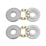 sourcing map F8-22M Thrust Ball Bearings 8mm x 22mm x 7mm Chrome Steel Single Direction 2pcs