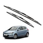 Kylo Windshield Wiper for I20 / Conventional and Traditional Metal Type Windshield Water Repellency Scratch Proof Metal Wiper Blades Suitable for I20 (Driver Side - 24", Passenger Side - 16")